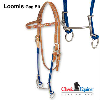Classic Equine Loomis Browband Gag Bit - Smooth