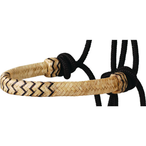 Classic Equine Braided Rawhide Rope Halter with Lead.