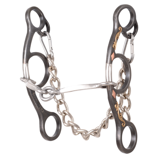 Classic Equine Sherry Cervi Diamond Short Shank O Ring Square Snaffle (Browned Iron)