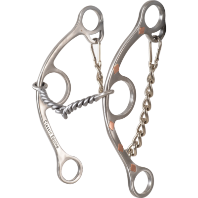 Classic Equine Sherry Cervi Diamond Short Shank Twisted Wire Snaffle (Stainless Steel)