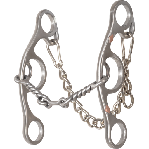 Classic Equine Sherry Cervi Diamond Short Shank Twisted Wire Dogbone Snaffle (Stainless Steel)
